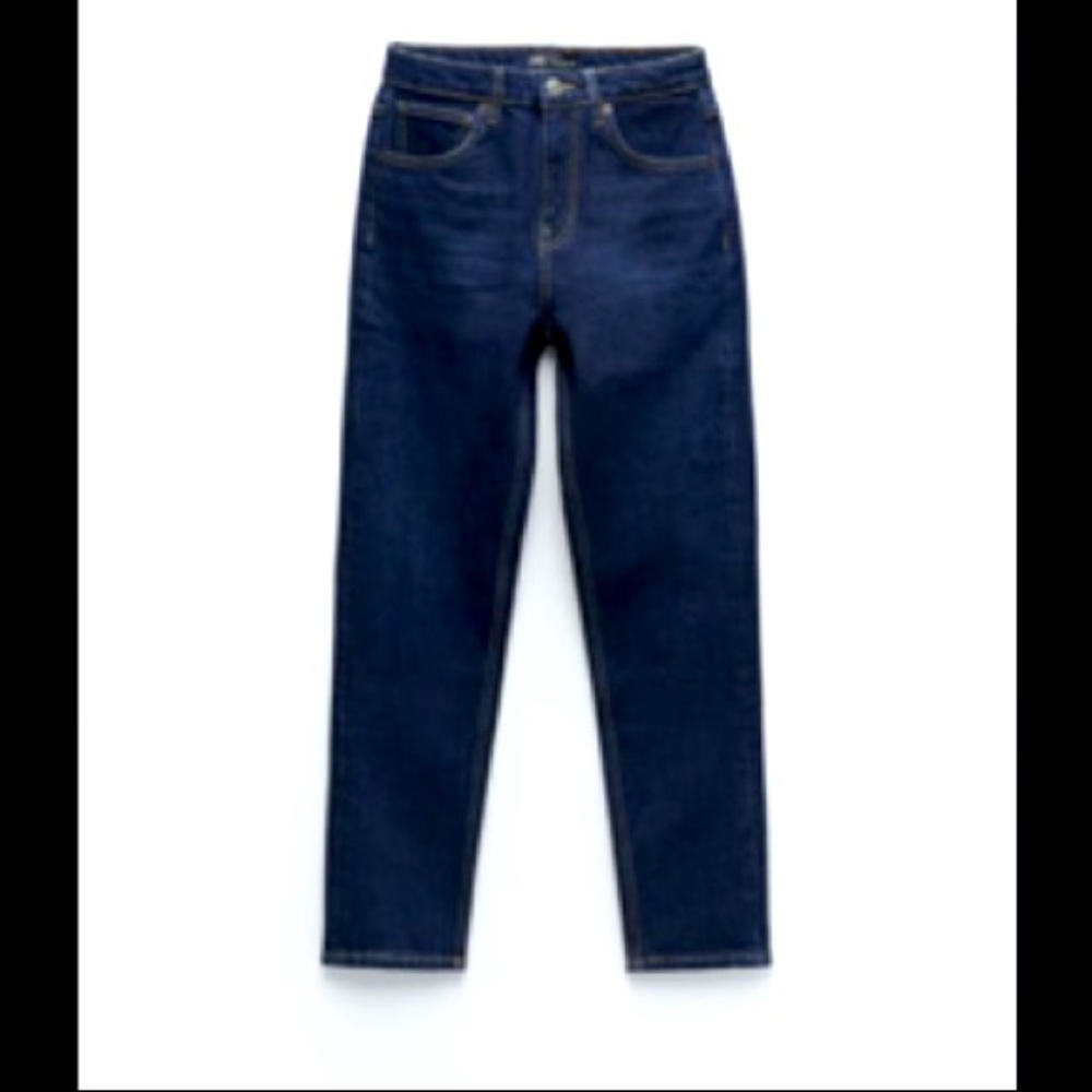 Zara high rise dark blue Jeans